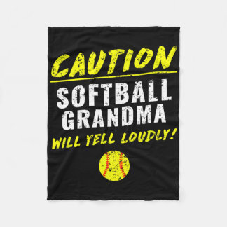 Cobertor De Velo Fastpitch Softll Grandma Funny 