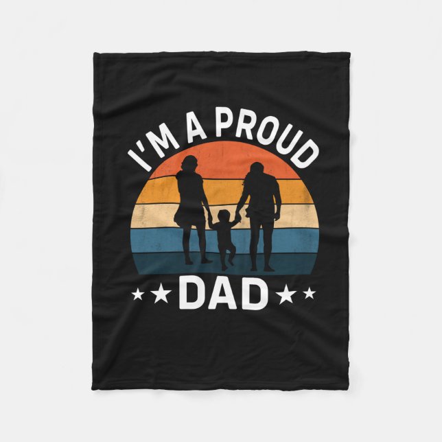 Cobertor De Velo Father's Day I Am A Proud Dad (Frente)