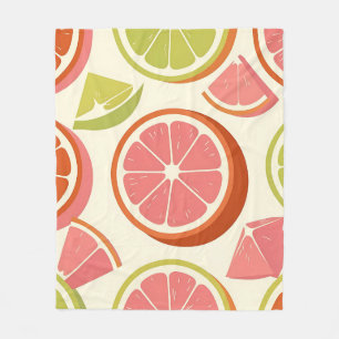 Cobertor De Velo Fatias de Toranja Laranja Lima Cítricas Vibrantes 