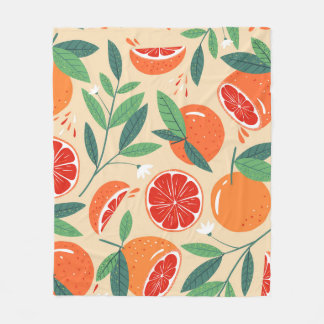 Cobertor De Velo Fatias de toranja, padrão uniforme moderno.