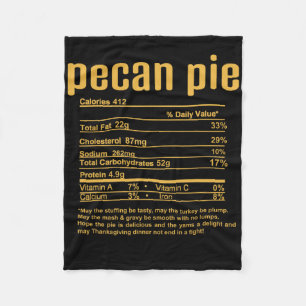 Cobertor De Velo Fatos Nutricionais da Torta de Pecã do Dia de Ação