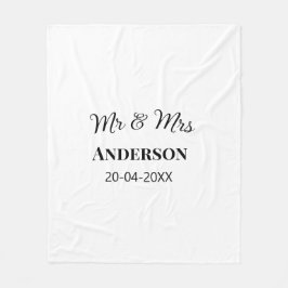 Cobertor De Velo favor de casamento com sobrenome data ano Sr & Sra