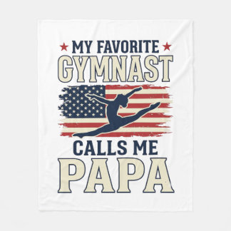 Cobertor De Velo Favorite Gymnast Calls Me Papa Patriotic Vintage S