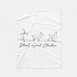 Cobertor De Velo Fazenda Animal Fazendeiro Cabra Galinha Planta Sen