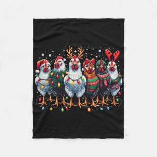 Cobertor De Velo Fazenda das Luzes de Natal de Frango Xmas