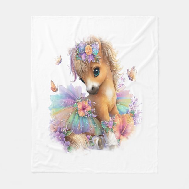 Cobertor De Velo Fazenda de cavalos Rainbow Summer (Frente)