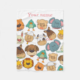 Cobertor De Velo Fazenda elefante-branca de animais adoráveis