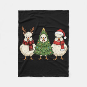 Cobertor De Velo Fazenda Silkie de Natal Retro Galinha Papai Noel R