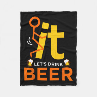 Cobertor De Velo Fck It Vamos Drink Beer - Bebendo Engraçado