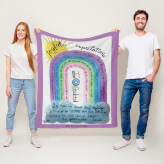 Cobertor De Velo Fé Cristã Personalizada - Arco-Íris Inspirativo