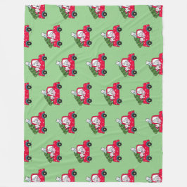 Cobertor De Velo Felinos de Natal no Feriado Vermelho