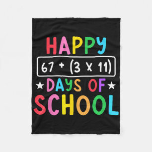 Cobertor De Velo Feliz 100 Dias De Escola Equação Matemática 100º D