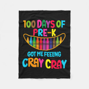 Cobertor De Velo Feliz 100 Dias De Pré-k Me Fez Sentir Cray Cray T