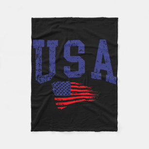 Cobertor De Velo Feliz 4 De Julho Dos Eua Bandeira Americana Orgulh