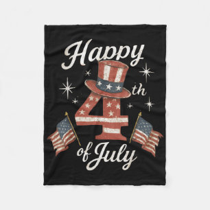 Cobertor De Velo Feliz 4 de Julho Patriótico Bandeira Americana EUA