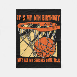 Cobertor De Velo Feliz 6 de aniversário de 6 anos Bysketbyll 6