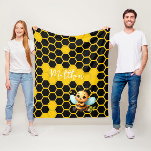 Cobertor De Velo Feliz Abelhinha-personalizável