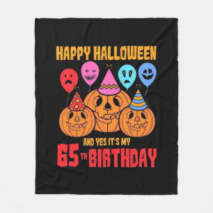 Cobertor De Velo Feliz aniversário do Dia 65 de Halloween
