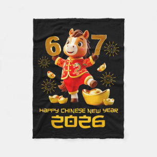 Cobertor De Velo Feliz Ano Novo Chinês 2026 Cavalo Engraçado 6 7 Me