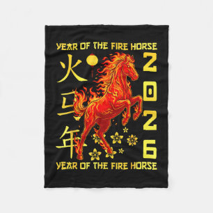 Cobertor De Velo Feliz Ano Novo Chinês do Cavalo 2026 Lunar Novo