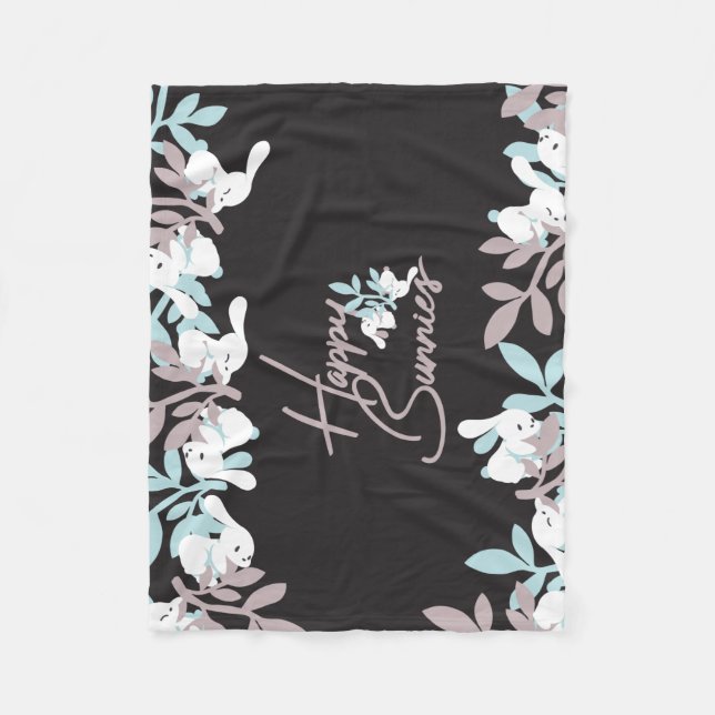 Cobertor De Velo Feliz Bunnies (Frente)