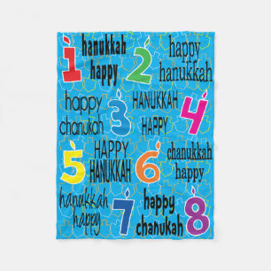 Cobertor De Velo Feliz Chanukah Fleece