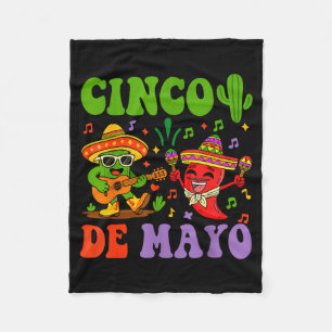Cobertor De Velo Feliz cinco de maio cacto mexicano e pimenta