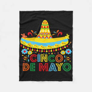 Cobertor De Velo Feliz Cinco De Mayo México Fiesta Taco Guitar Cinc