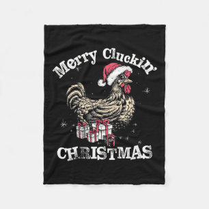 Cobertor De Velo Feliz Cluckin Natal Engraçado Papais noeis de fran