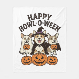 Cobertor De Velo Feliz Como-O-Queremos Corgi Dia das Bruxas Cachorr