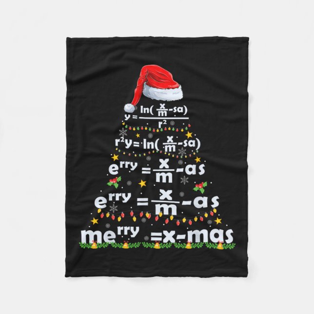 Cobertor De Velo Feliz de Equação de Matemática X-mas Engraçado Pro (Frente)