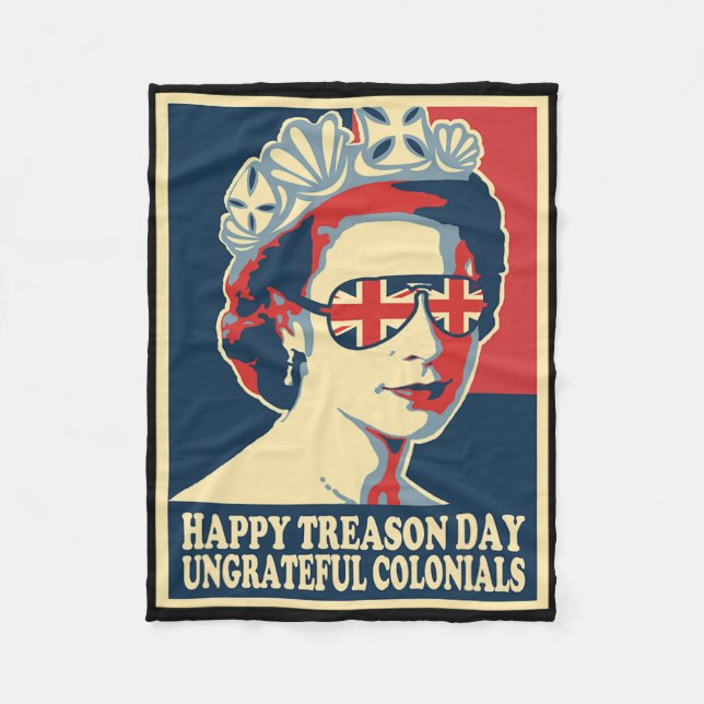 Cobertor De Velo Feliz Dia 4 De Julho De Coloni Britânico (Frente)