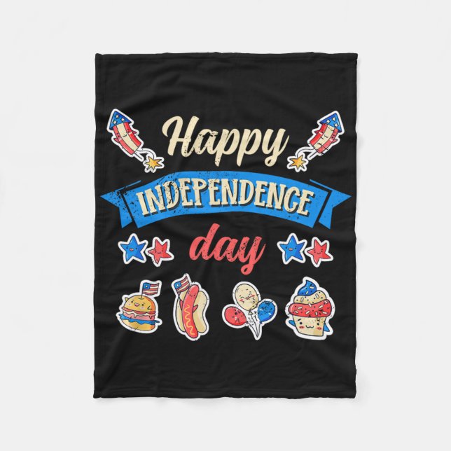 Cobertor De Velo Feliz Dia da Independência - Independência 4 de ju (Frente)