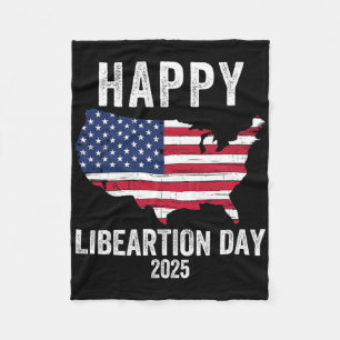Cobertor De Velo Feliz Dia da Libertação 2025 Presidente Trump Funn