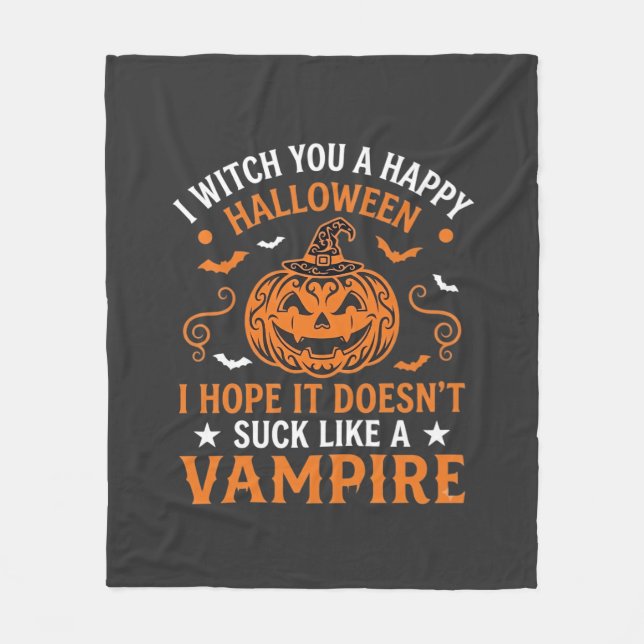 Cobertor De Velo Feliz Dia das Bruxas Vampiro Abóbora Bruxa Morcego (Frente)