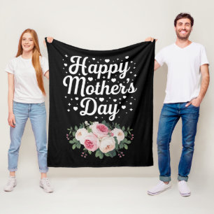 Cobertor De Velo Feliz Dia das Mães Floral Fofo Mamãe Avó Esposa