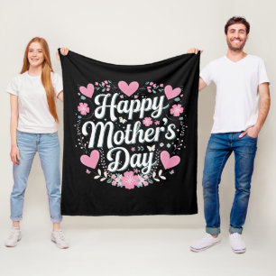 Cobertor De Velo Feliz Dia das Mães Floral Fofo Mamãe Vovó