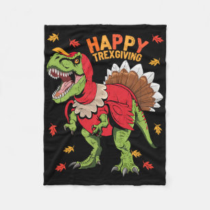 Cobertor De Velo Feliz Dia de Ação de Graças T Rex Dinossauro Peru