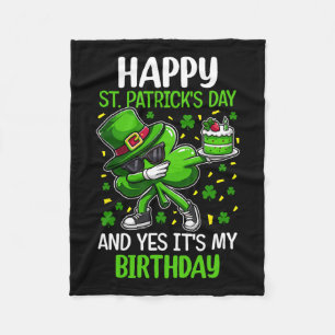 Cobertor De Velo Feliz Dia de São Patrício Aniversário Shamrock Dab