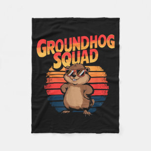 Cobertor De Velo Feliz Dia do Groundhog 2025 - Divertido Esquadrão