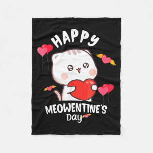 Cobertor De Velo Feliz Dia Meowentines Piadas Garotas Gato Dia dos 