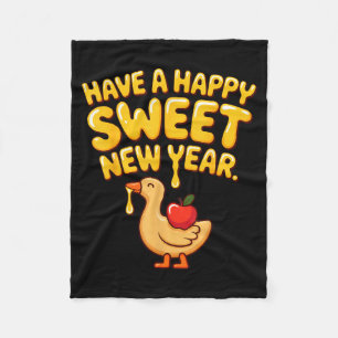 Cobertor De Velo Feliz Doce Ano Novo Ganso Biscoito Rosh Hashanah 