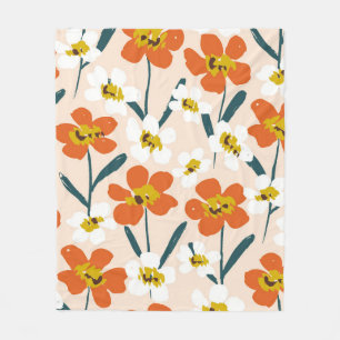 Cobertor De Velo Feliz e seco, pintado, floresce sem descontinuidad