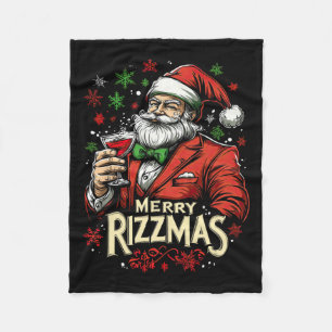 Cobertor De Velo Feliz engraçada Papais noeis de Rizzmas Natal