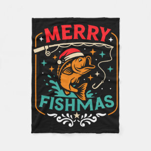 Cobertor De Velo Feliz Fishmas B Peixe Natal Suor Feio Xmas F