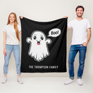 Cobertor De Velo Feliz Halloween Boo Fantasma Família Personalizada