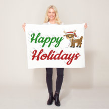 Feliz Holidays Reindeer Script de Natal