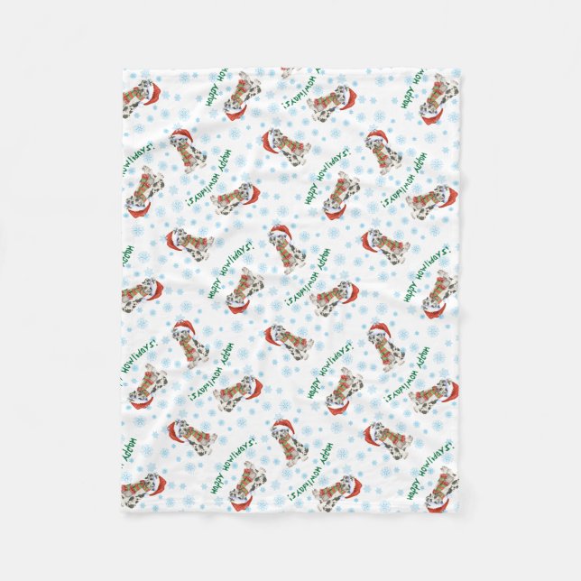 Cobertor De Velo Feliz Howlidays Great Dane (Frente)