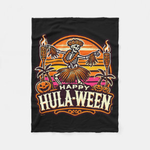Cobertor De Velo Feliz Hulabetween Spooky Halloween Island Skeleton