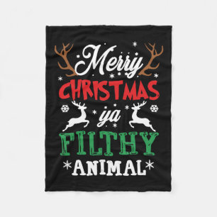 Cobertor De Velo Feliz Natal Animal Sujo Ya Xmas Pajama